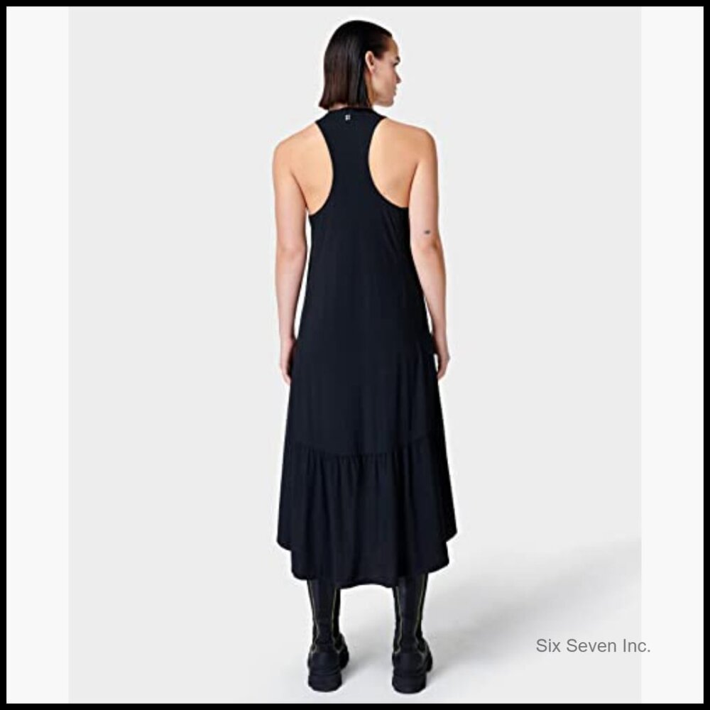 Polyester Elastane Athletic Midi Dress Relaxed Fi… - image 2